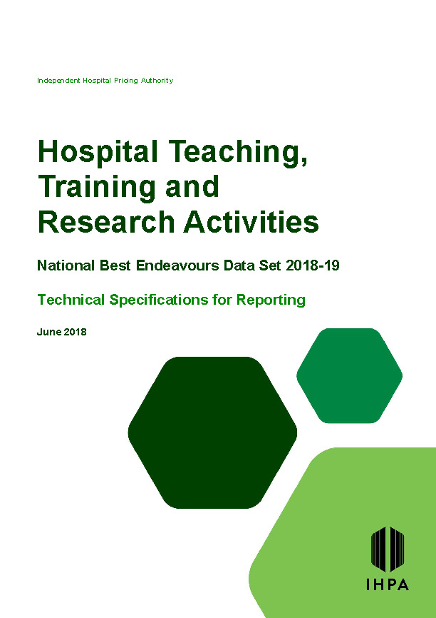 Hospital Teaching Training And Research Activities National Best Endeavours Data Set 2018 19 